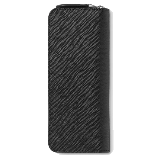 Montblanc Sartorial 2 Pen Zipped Pouch Black Saffiano - Image 2