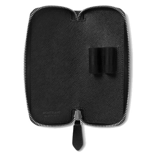 Montblanc Sartorial 2 Pen Zipped Pouch Black Saffiano - Image 3