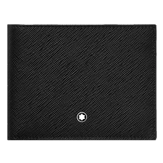 Montblanc Sartorial Black Leather 6CC Wallet with 2 View Pockets