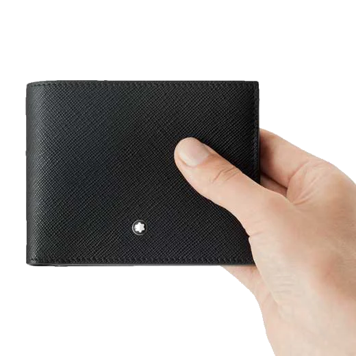 Montblanc Sartorial Black Leather 6CC Wallet with 2 View Pockets - Image 4