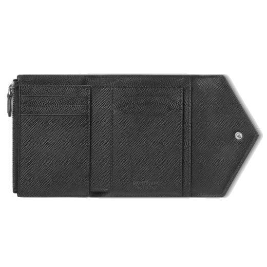 Montblanc Sartorial Black Leather 6CC Wallet with Zip - Image 2