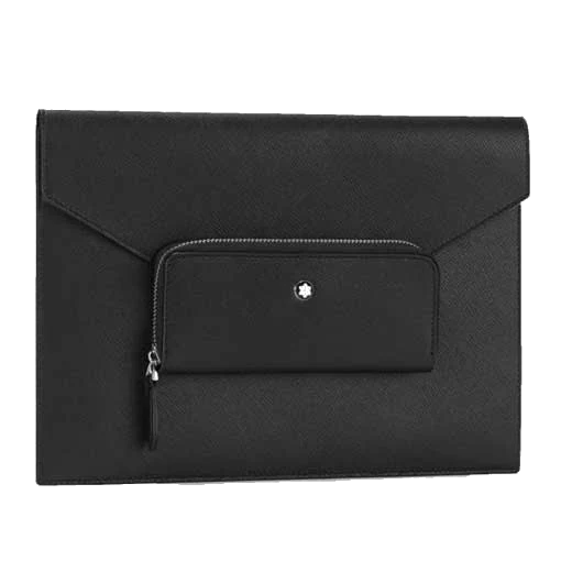 Montblanc Sartorial Black Leather Envelope Pouch - Image 3