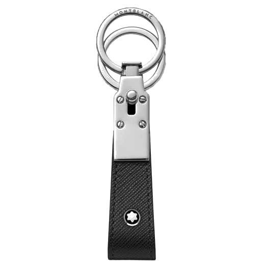 Montblanc Sartorial Black Leather Key Fob with Loop