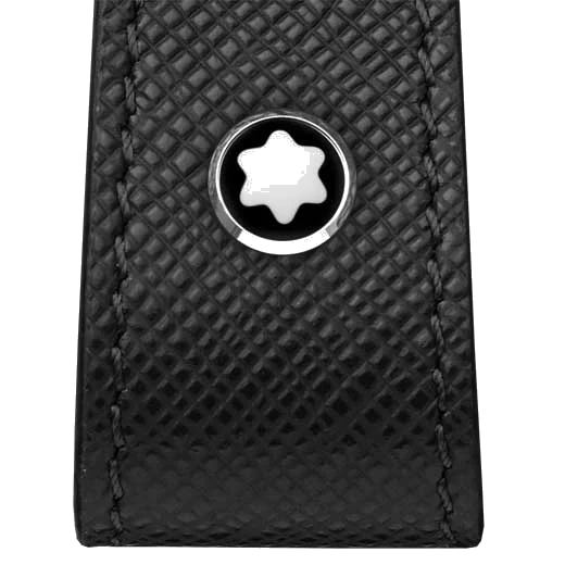 Montblanc Sartorial Black Leather Key Fob with Loop - Image 3