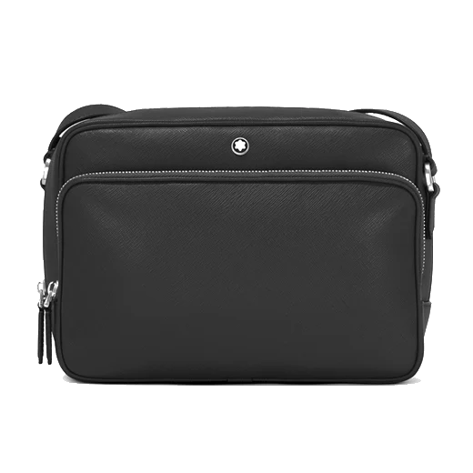 Montblanc Sartorial Black Leather Messenger Bag