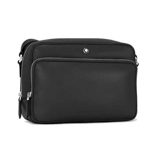 Montblanc Sartorial Black Leather Messenger Bag - Image 2