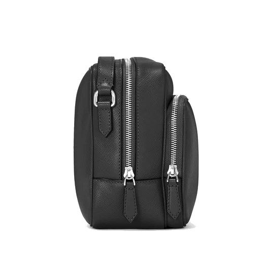 Montblanc Sartorial Black Leather Messenger Bag - Image 4