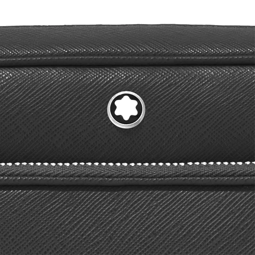 Montblanc Sartorial Black Leather Messenger Bag - Image 6