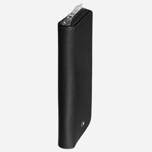 Montblanc Sartorial Black Leather One Pen Pouch with Zip - Image 3