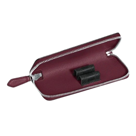 Montblanc Sartorial Cassis Saffiano Leather 2 Pen Pouch - Image 3