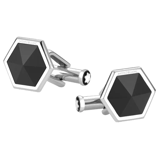 Montblanc Sartorial Black Hexagonal Cufflinks