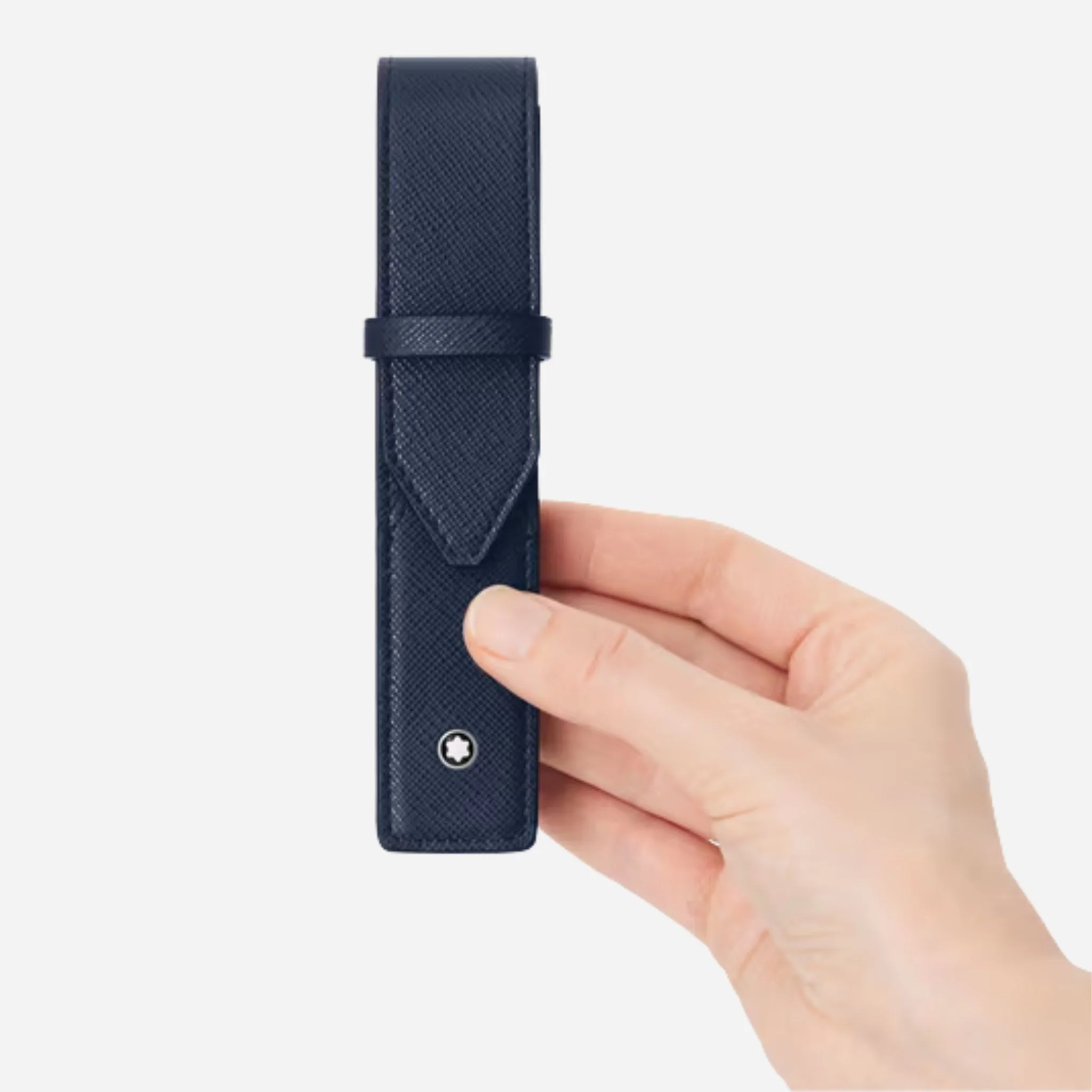 Montblanc Sartorial Ink Blue Leather One Pen Pouch - Image 5