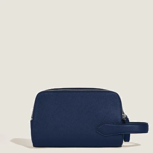 Montblanc Sartorial Ink Blue Leather Wash Bag - Image 2