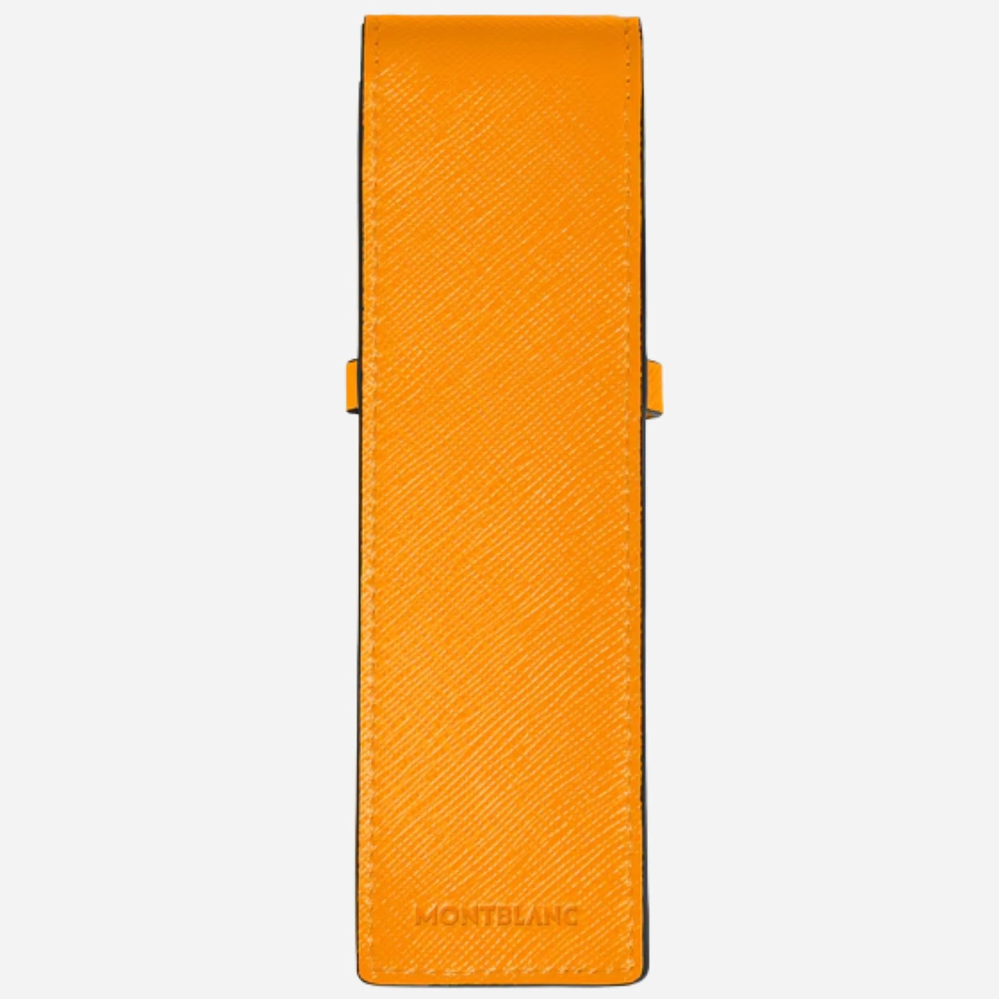Montblanc Sartorial Saffron Leather Envelope 2-Pen Pouch - Image 2