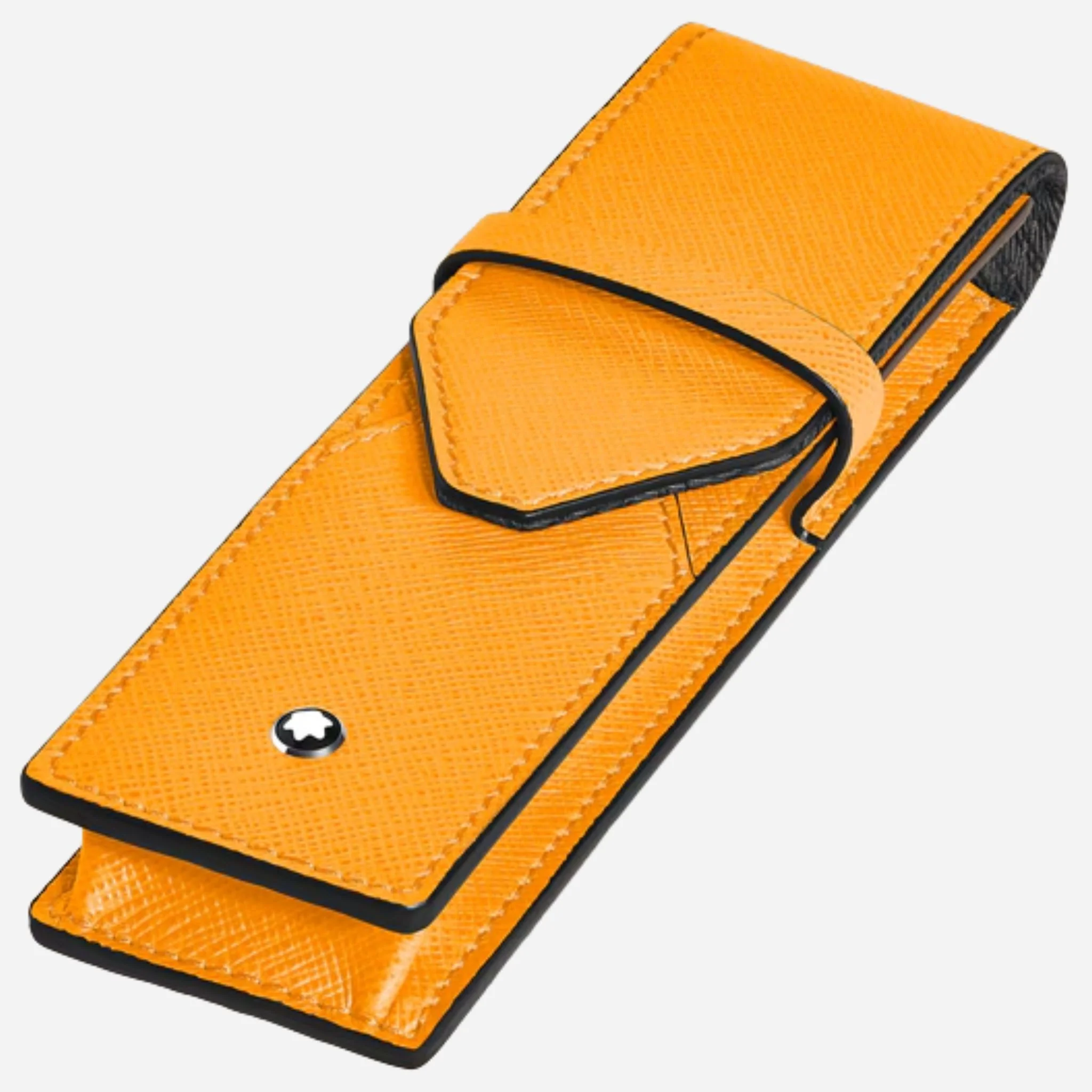 Montblanc Sartorial Saffron Leather Envelope 2-Pen Pouch - Image 3