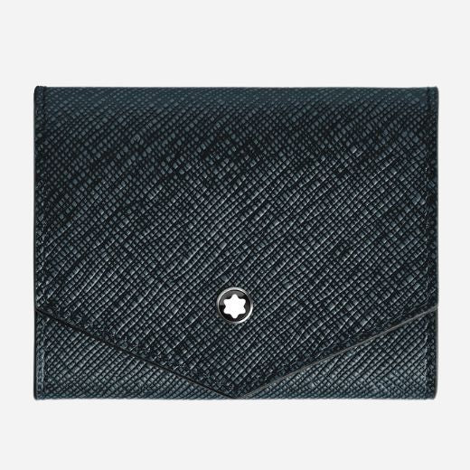 Montblanc Sartorial Tweed Blue Leather Coin Case