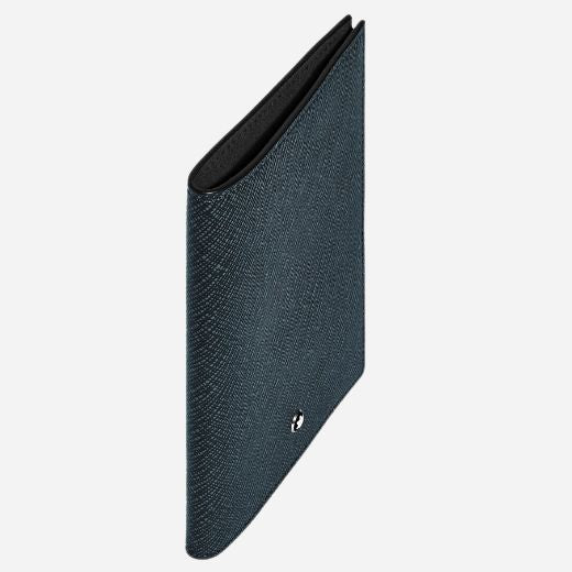 Montblanc Sartorial Tweed Blue Leather Passport Holder with 3CC - Image 3