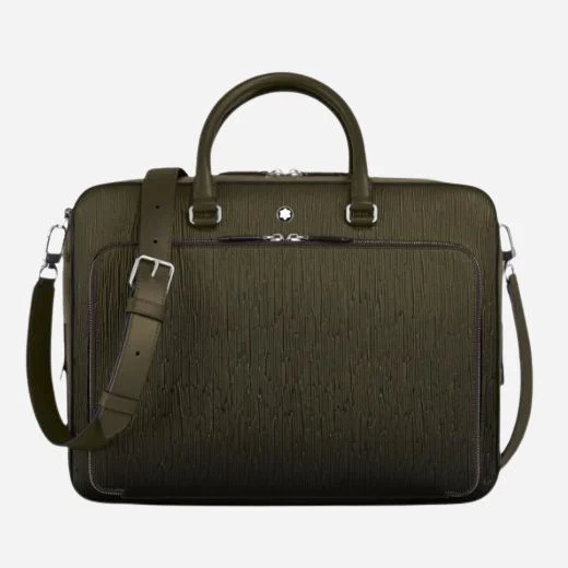 Montblanc Sfumato Khaki Corteccia Leather Briefcase