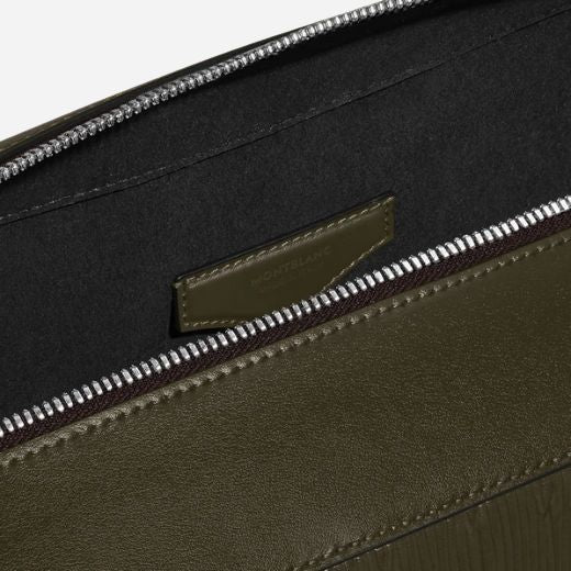 Montblanc Sfumato Khaki Corteccia Leather Briefcase - Image 6