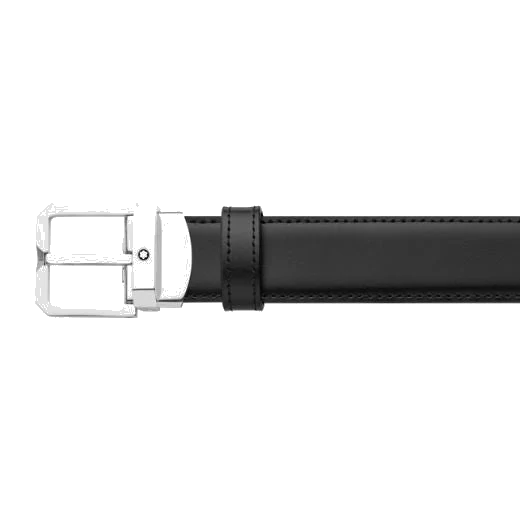 Montblanc Square Pin Buckle Reversible Plain Leather Belt, 30 mm - Image 2