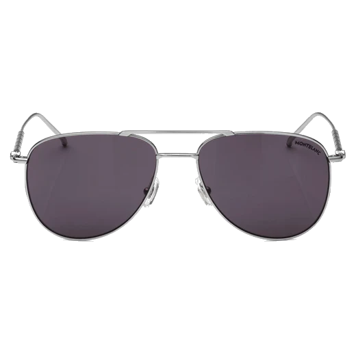 Montblanc Squared Sunglasses with Silver-Coloured Metal Frame