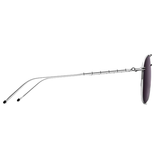 Montblanc Squared Sunglasses with Silver-Coloured Metal Frame - Image 2