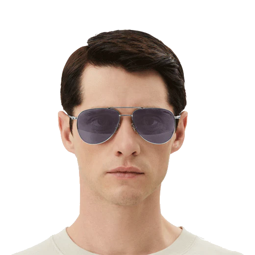 Montblanc Squared Sunglasses with Silver-Coloured Metal Frame - Image 6