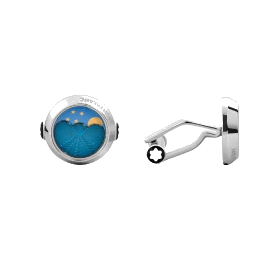 Montblanc Stainless Steel Moonphase Movement Cufflinks