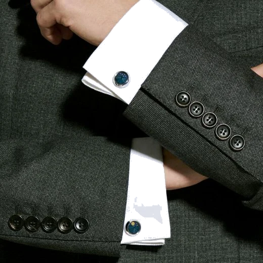 Montblanc Stainless Steel Moonphase Movement Cufflinks - Image 3