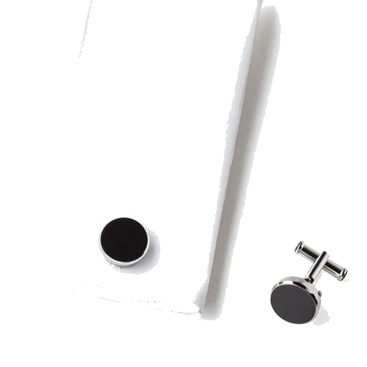 Montblanc Stainless Steel Onyx Cufflinks and Button Covers - Image 3
