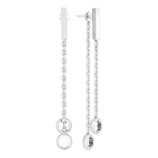 Montblanc Star Signet Silver Long Earrings