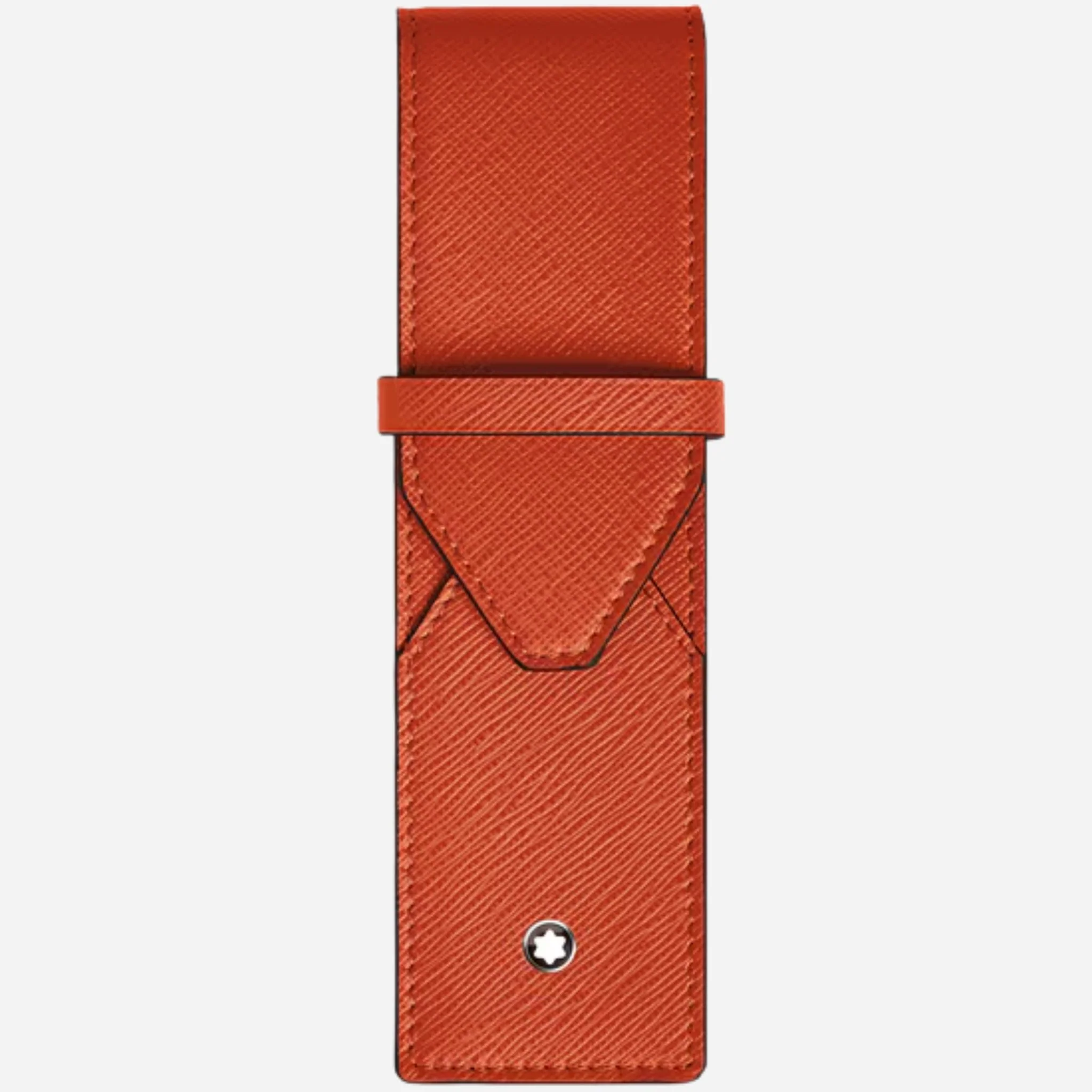 Montblanc Tangerine Orange Sartorial Leather Envelope 2-Pen Pouch