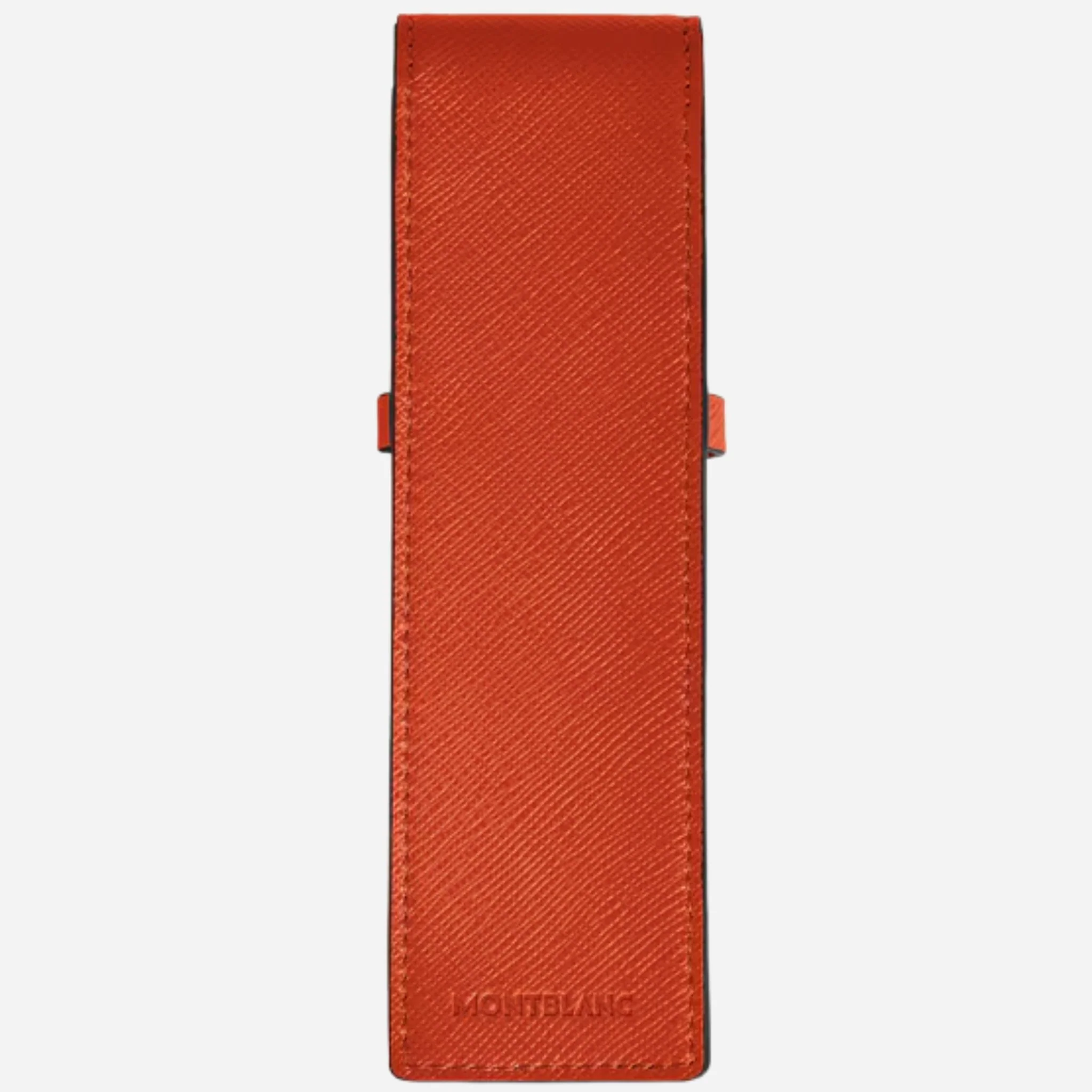 Montblanc Tangerine Orange Sartorial Leather Envelope 2-Pen Pouch - Image 2
