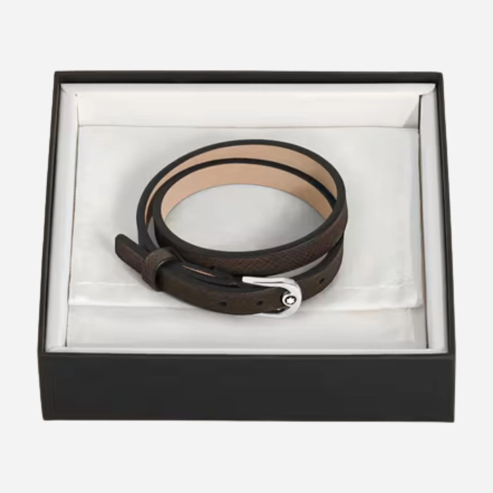 Montblanc Tobacco Sartorial Leather Bracelet with Horseshoe Buckle - Image 2