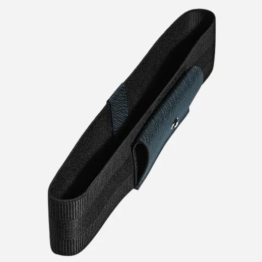 Montblanc Tweed Blue Sartorial Leather 1-Pen Loop with Elastic Strap - Image 3