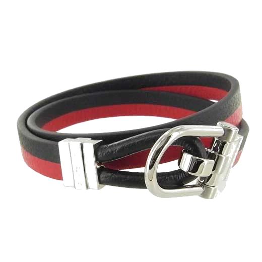 Montblanc Urban Spirit Red and Black Leather Bracelet-S - Image 2