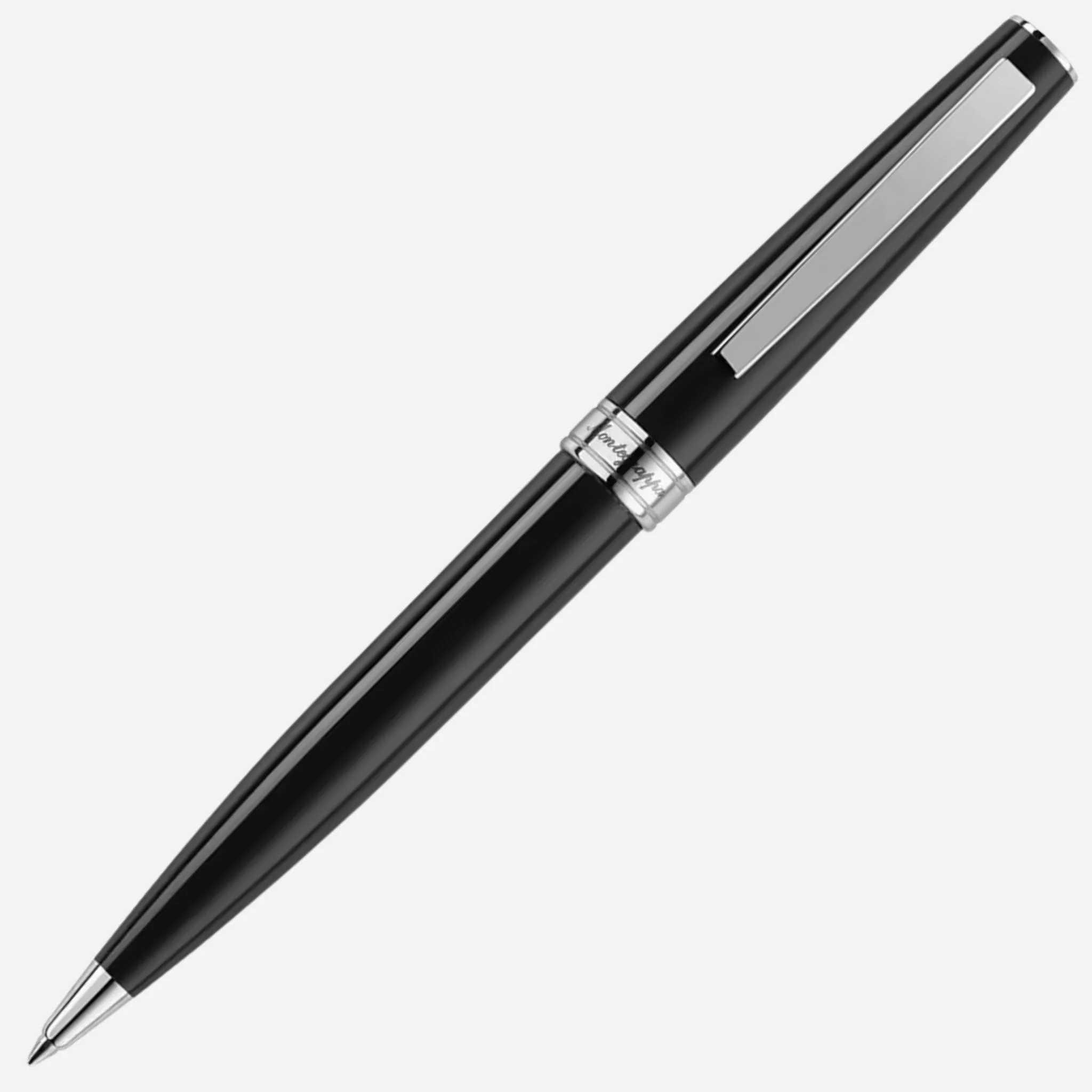 Montegrappa Armonia Black Resin and Stainless Steel Ballpoint Pen