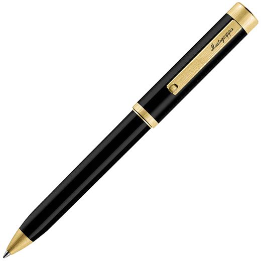 Montegrappa Black & Yellow Gold Zero Ballpoint Pen