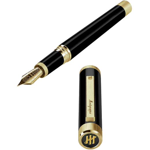 Montegrappa Black & Yellow Gold Zero Fountain Pen - Image 3