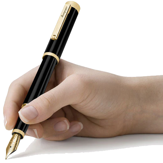 Montegrappa Black & Yellow Gold Zero Fountain Pen with 14K Gold Nib - Image 3