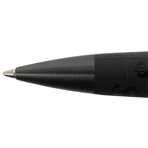 Montegrappa Ca$h Ballpoint Pen in Black with Ruthenium Trim - Image 3
