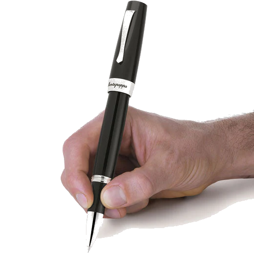 Montegrappa Jet Black Elmo 02 Rollerball Pen - Image 4