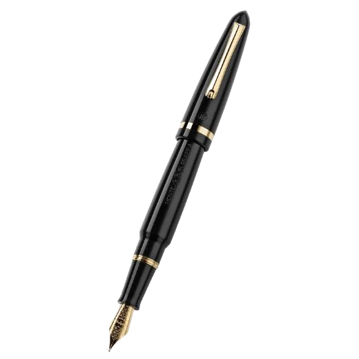 Montegrappa Venetia Black & Gold Stainless Steel Fountain Pen - Image 2