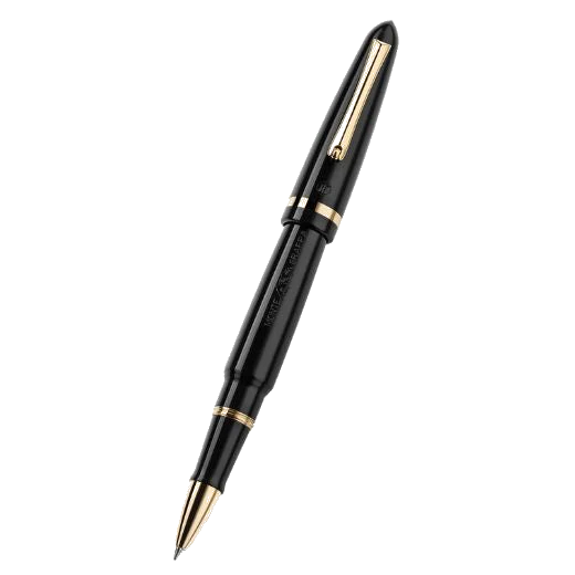 Montegrappa Venetia Black & Gold Stainless Steel Rollerball Pen