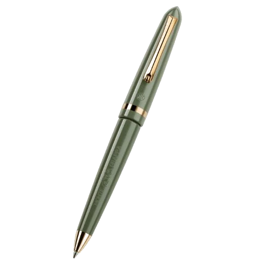 Montegrappa Venetia Lagoon Green Ballpoint Pen with Gold Trims