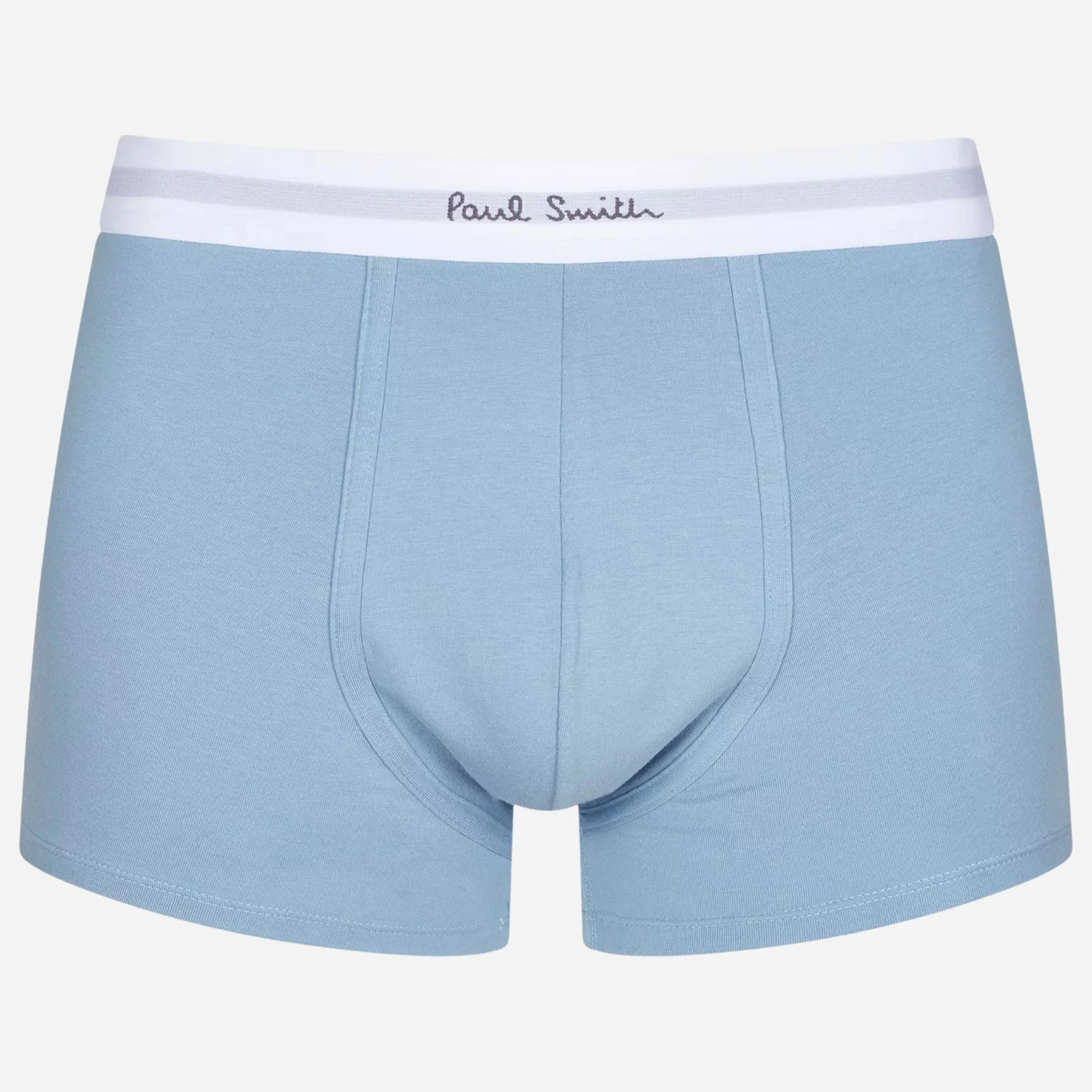 Paul Smith 3-Pack Men's Blue and White Cotton Trunks with Waistband Logo - Image 2