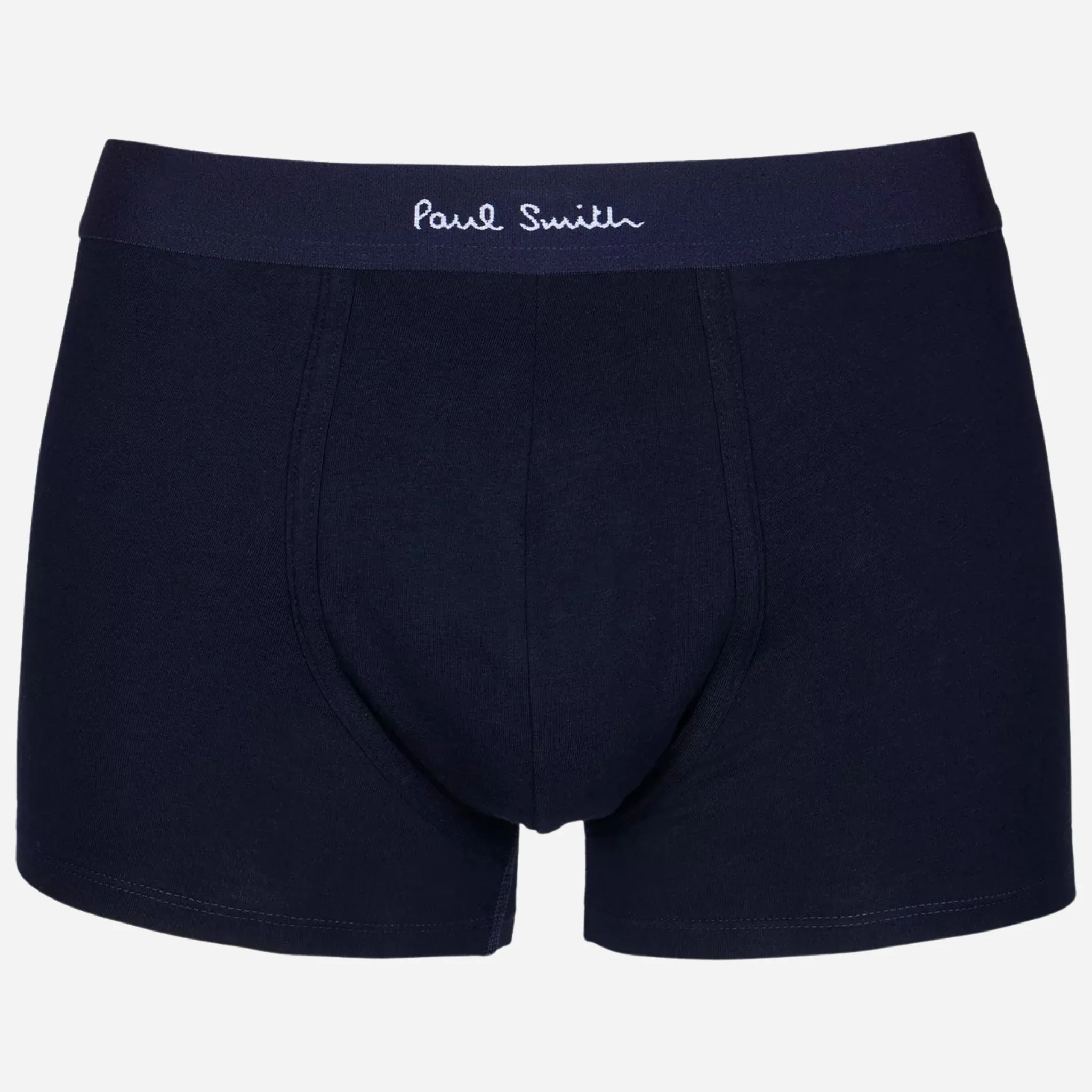 Paul Smith 3-Pack Men's Blue and White Cotton Trunks with Waistband Logo - Image 4
