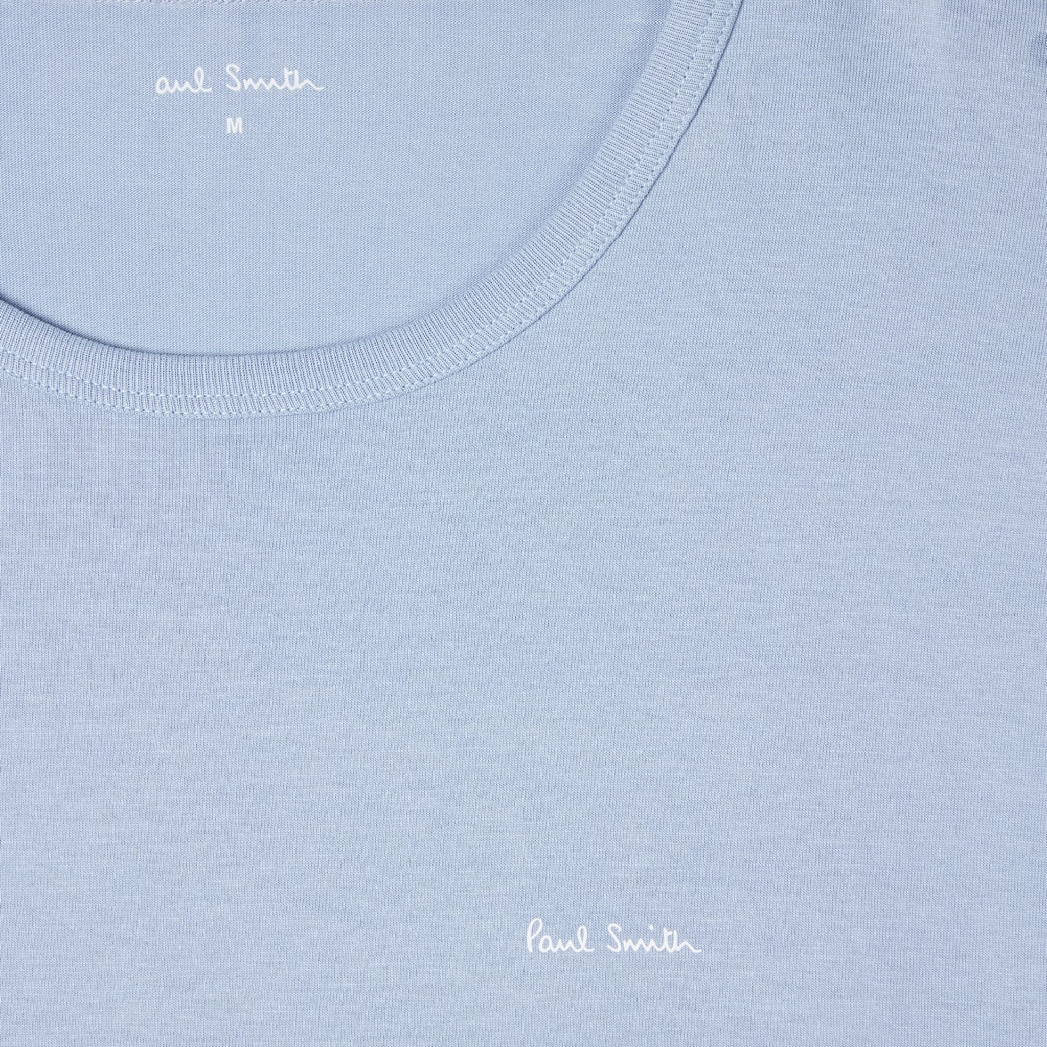 Paul Smith 3-Pack of Men's Mixed Colour Organic Cotton Lounge T-Shirts with Logo - Image 2