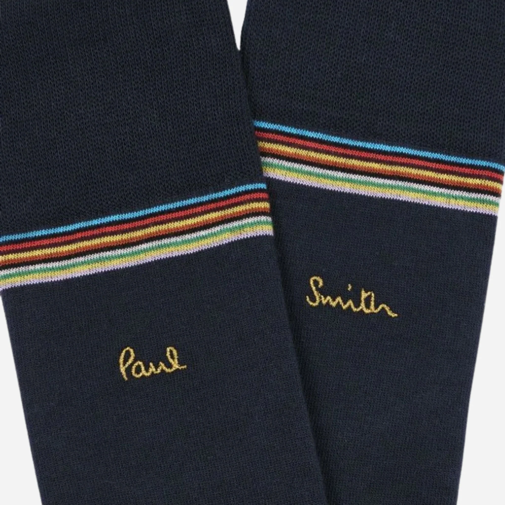 Paul Smith 3-Pack Signature Stripe Mid-Calf Socks with Gold Logo - Image 6