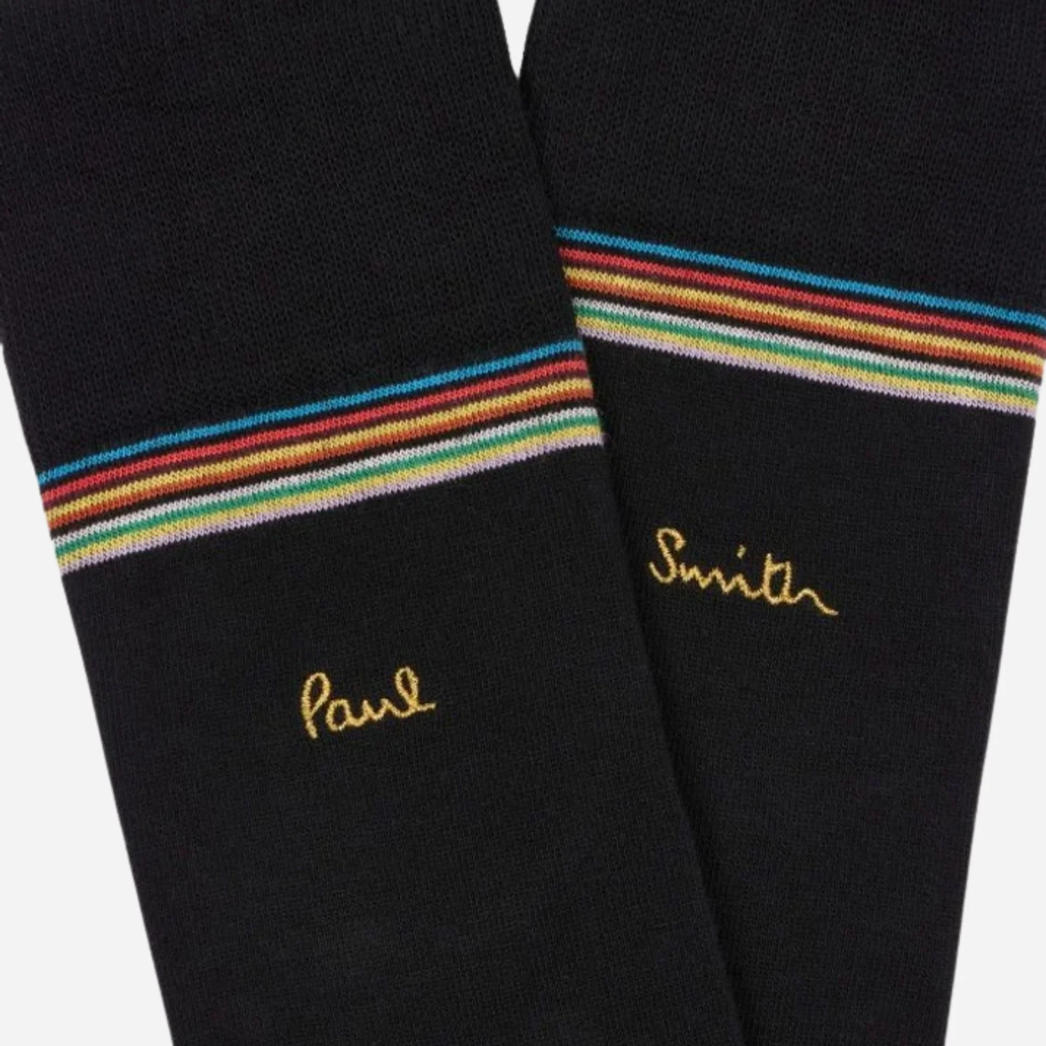 Paul Smith 3-Pack Signature Stripe Mid-Calf Socks with Gold Logo - Image 7